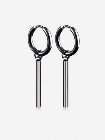 1pc Stainless Steel Bar Pendant Earring