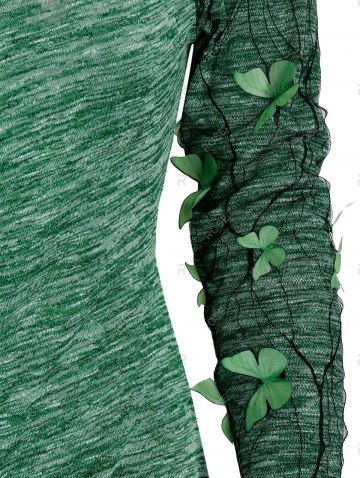 3d Butterfly Sheer Lace Panel Asymmetrical Dress