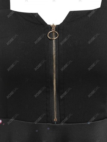 3d Galaxy Print High Low Midi Dress