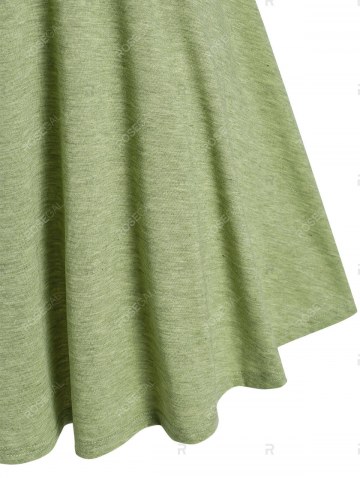 Bowknot Solid Flare Slip Dress