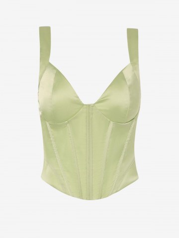 Bustier Corset-style Silky Tank Top