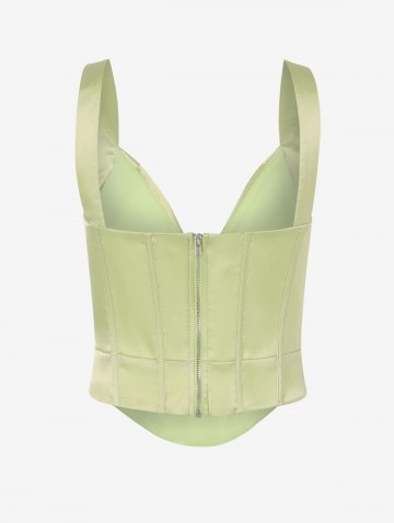 Bustier Corset-style Silky Tank Top