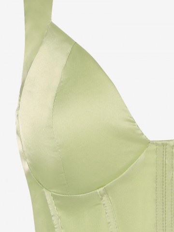 Bustier Corset-style Silky Tank Top