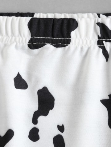 Cow Print Slit Bodycon Skirt