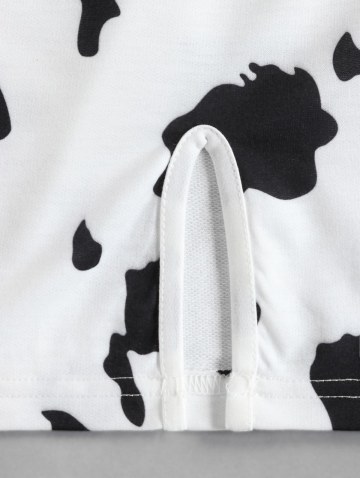 Cow Print Slit Bodycon Skirt