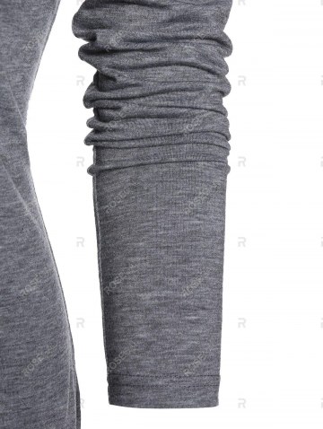 Cowl Neck Plaid Panel Tunic T Shirt