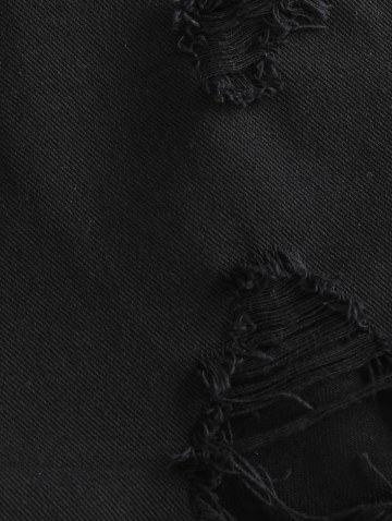 Distressed Pocket Cut Off Denim Shorts