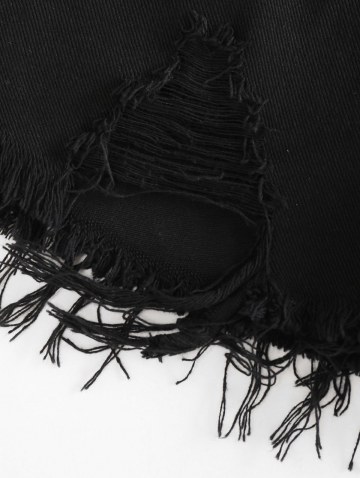 Distressed Pocket Cut Off Denim Shorts