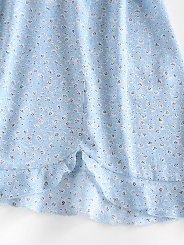 Ditsy Floral Frilled Ruched Flounce Sundress