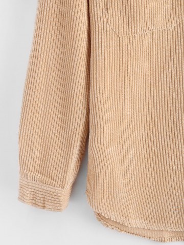 Double Pockets Button Up Corduroy Shirt