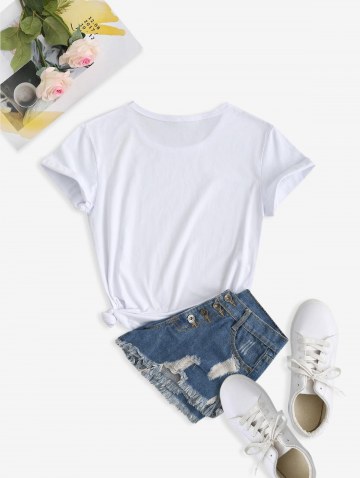 Eagle Letter Print Short Sleeve T Shirt