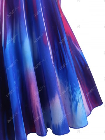 Empire Waist Ombre Backless Tankini Swimwear