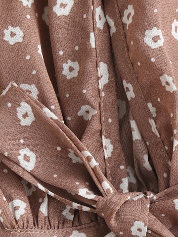 Floral Print Thin Long Sleeves Blouse