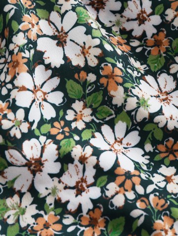 Flower Smocked Ladder Cut Backless Bandeau Dress