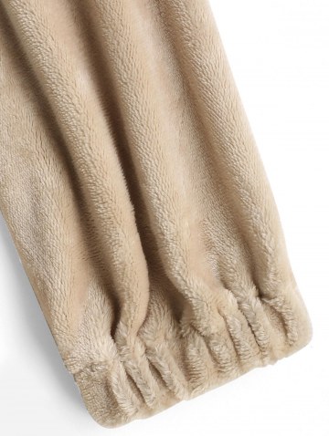 Fluffy Crop Sweatshirt And Two Piece Shorts Set