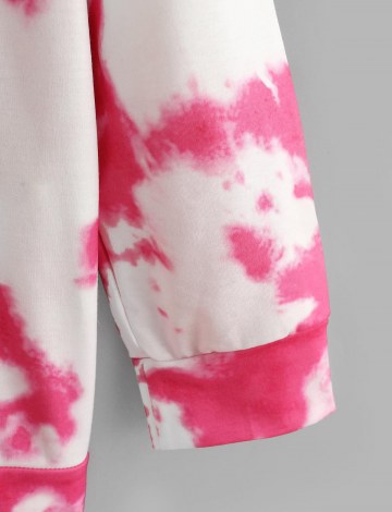 Halloween Skeleton Graphic Tie Dye Sweatshirt