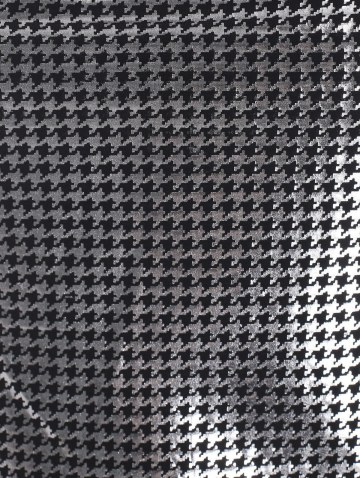 Houndstooth Cowl Front Slit Dress