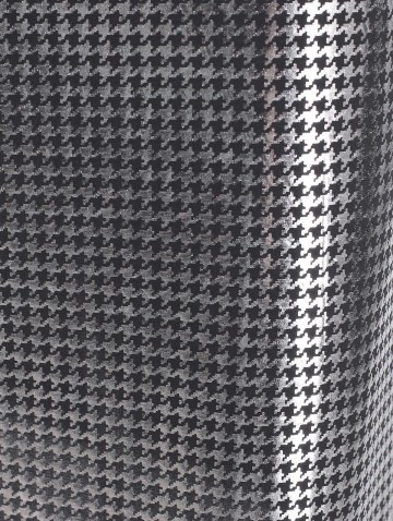 Houndstooth Cowl Front Slit Dress