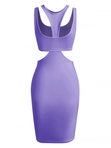 Jersey Crop Top And Slinky Cutout Tank Dress