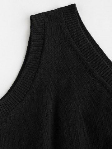 Knitted Cropped One Shoulder Tank Top