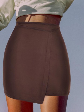 Midriff Flossing Jersey Mini Wrap Skirt