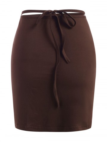 Midriff Flossing Jersey Mini Wrap Skirt