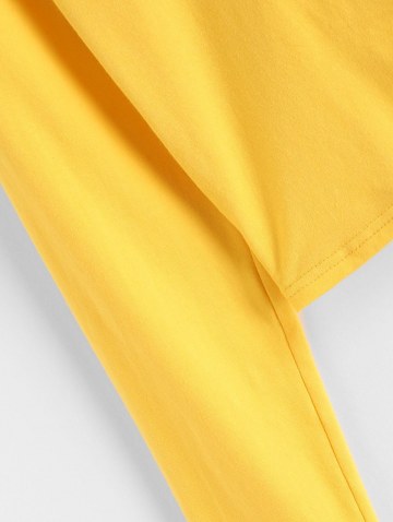 Mock Neck Daisy Bike Crop Tee