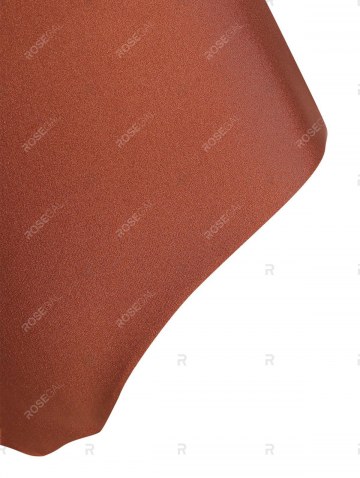 One Shoulder Twist Cutout Metallic One-piece Swimsuit