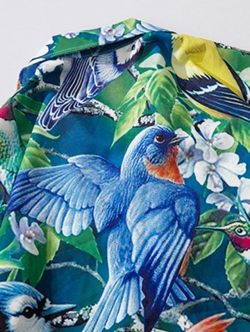 Parrot Tropical Print Vacation Hawaiian Shirt