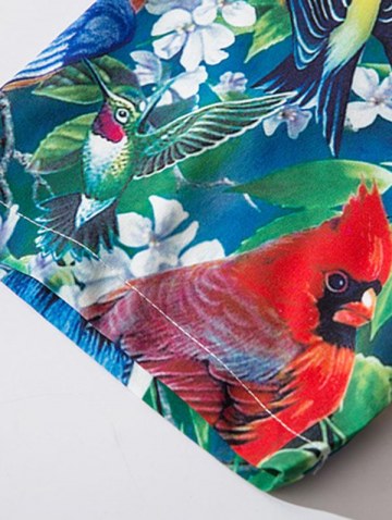 Parrot Tropical Print Vacation Hawaiian Shirt