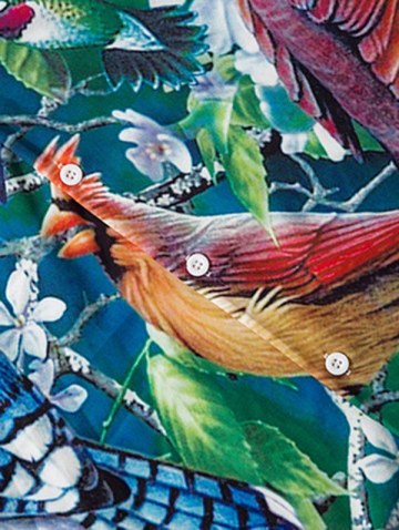 Parrot Tropical Print Vacation Hawaiian Shirt