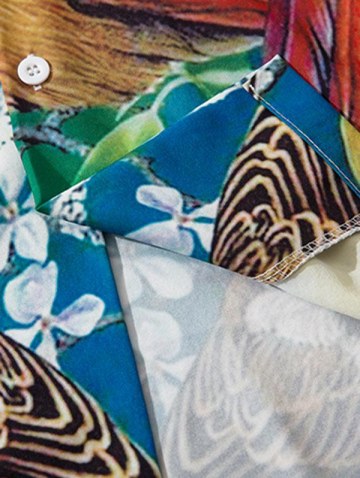 Parrot Tropical Print Vacation Hawaiian Shirt