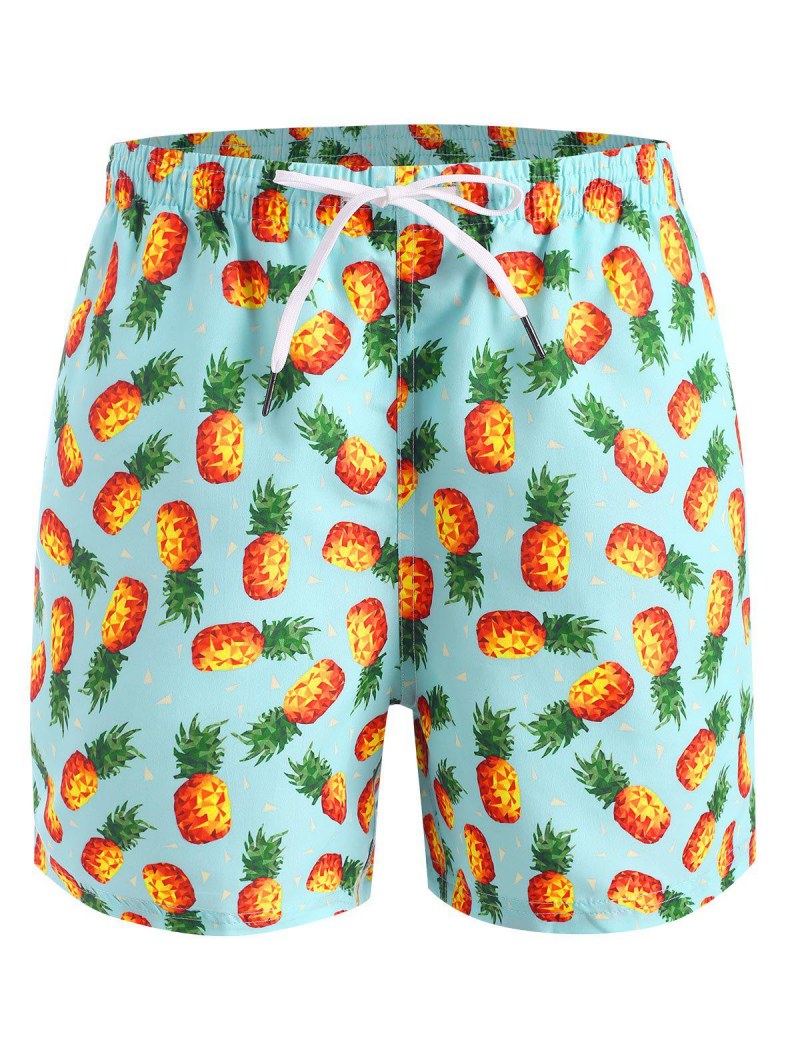 Pineapple Pattern Beach Shorts