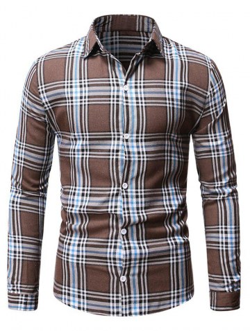 Plaid Casual Button Up Long Sleeve Shirt