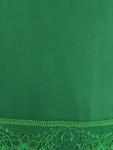 Satin Lace Insert Mini Bodycon Skirt