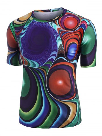 Short Sleeve Graphic 3d Print T-shirt
