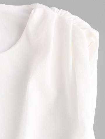 Sleeveless Padded Shoulder Straight Mini Dress