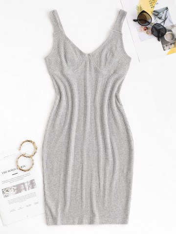 Slinky Ribbed Bustier Tank Dress