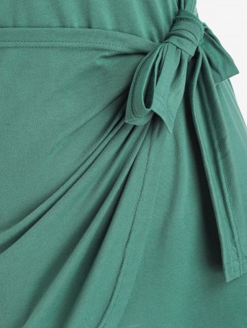 Solid Color Crew Neck Bodycon Casual Dress