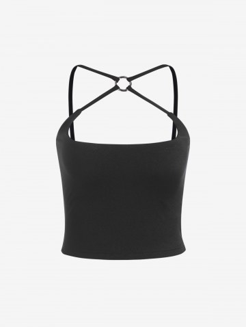 Solid O-ring Cropped Cami Top