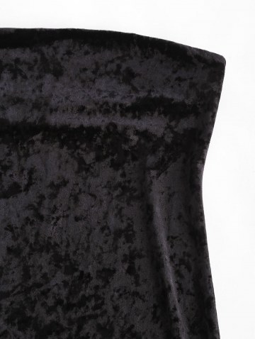 Strapless Velvet Midi Bodycon Dress