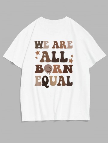 We Are All Smile Face Graphic Printed T-shirt