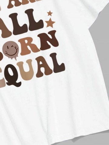 We Are All Smile Face Graphic Printed T-shirt