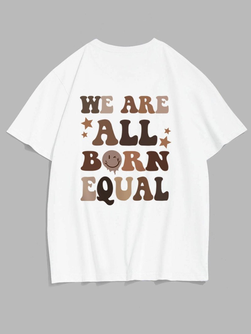 We Are All Smile Face Graphic Printed T-shirt